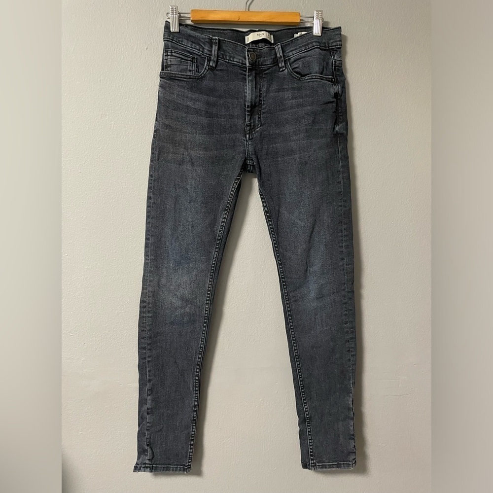 Mango Man Jude Skinny black stretchy jeans in size 30